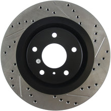 Load image into Gallery viewer, StopTech 06-07 350Z / 05-07 G35 exp Sport/ 06-07 G35X SportStop Slotted & Drilled Front Left Rotor