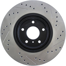 Load image into Gallery viewer, StopTech 06-07 350Z / 05-07 G35 exp Sport/ 06-07 G35X SportStop Slotted & Drilled Front Right Rotor