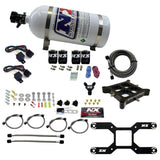 Nitrous Express Dry Quad Stage Billet Crossbar Plate System 100-2000hp (4150 Flange) w/10lb Bottle