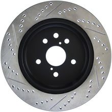 Load image into Gallery viewer, StopTech Power Slot 06-11 Lexus GS Series / 06-12 IS350 Rear Left Drilled & Slotted Rotor