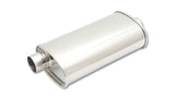 Vibrant Performance S/S Oval Muffler 2-1/2in In 2-1/2in Out- Offset C