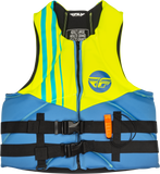 Fly Racing Neoprene Flotation Vest Blue/Hi-Vis/Teal Xl