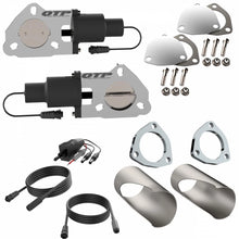 Load image into Gallery viewer, QTP Dual 2.5in Electric Valves / Wiring / 1 Toggle Switch / 2 2.5in DIY Cutout Pipes