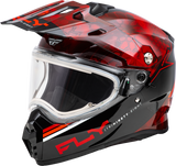 Fly Racing Trekker Cw Conceal Helmet Elec Shld Red/Black Xl