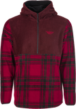 Fly Racing Fly Half Zip Pullover Hoodie Red Plaid Xl