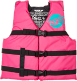 Fly Racing Youth Flotation Vest Neon Pink/Teal