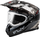 Fly Racing Trekker Cw Conceal Helmet Elec Shld Black/Grey/White Md
