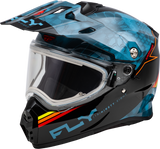 Fly Racing Trekker Cw Conceal Helmet Elec Shld Slate/Black/Red Sm