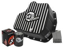 Load image into Gallery viewer, aFe 011-16 GM Diesel Trucks V8-6.6L LML Engine Oil Pan Black POWER Pro Series w/ Machined Fins
