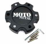 Moto Metal MOTO CAP MATTE BLACK 6X135 - NEW LOGO