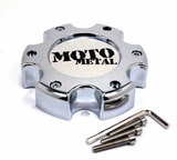Moto Metal MOTO CAP CHROME 6X5.5 - NEW LOGO