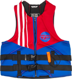 Fly Racing Neoprene Flotation Vest Red/White/Blue 2x