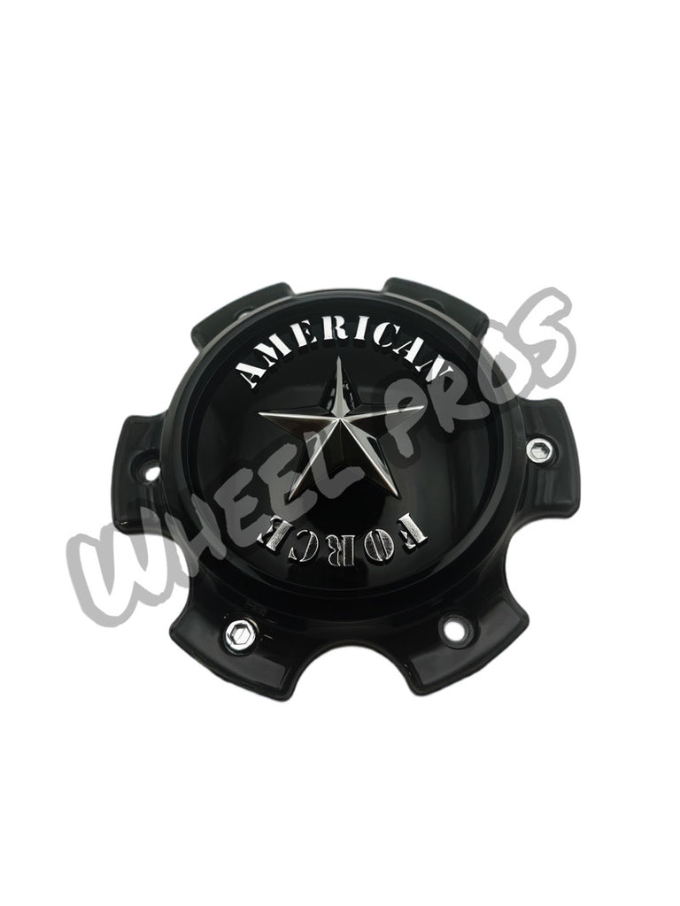 American Force 1" BLACK ABS CENTER CAP 6 LUG