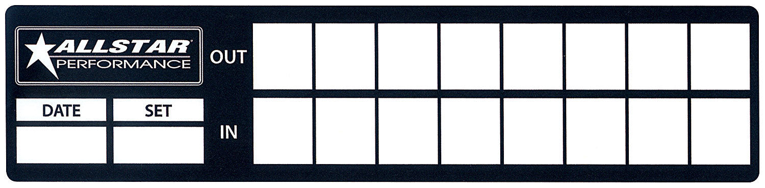 Allstar Performance Tire Log Decals 40pk
