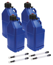 Load image into Gallery viewer, Allstar Performance Utility Jug 5 Gal w/ Filler Hose Blue 4pk