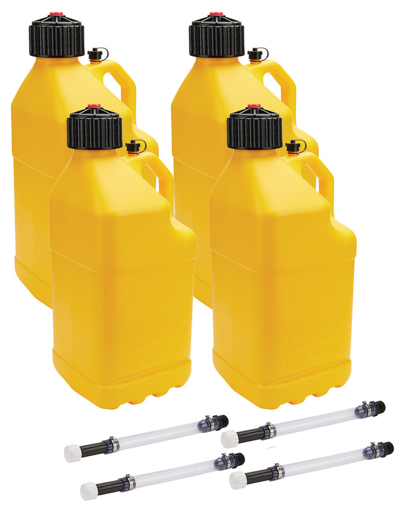 Allstar Performance Utility Jug 5 Gal w/Filler Hose Yellow