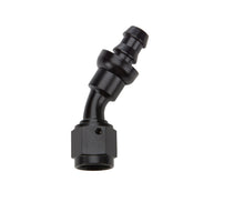 Load image into Gallery viewer, Allstar Performance Pushlock Hose End Black 30 Deg Elbow -6