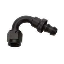 Load image into Gallery viewer, Allstar Performance Pushlock Hose End Black 120 Deg Elbow -12