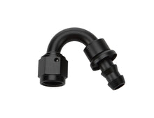 Load image into Gallery viewer, Allstar Performance Pushlock Hose End Black 150 Deg Elbow -6