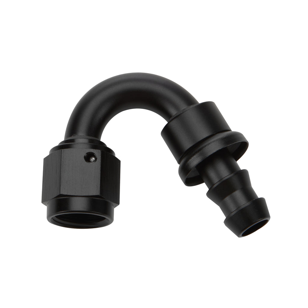 Allstar Performance Pushlock Hose End Black 150 Deg Elbow -16