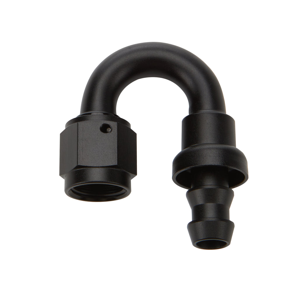 Allstar Performance Pushlock Hose End Black 180 Deg Elbow -16
