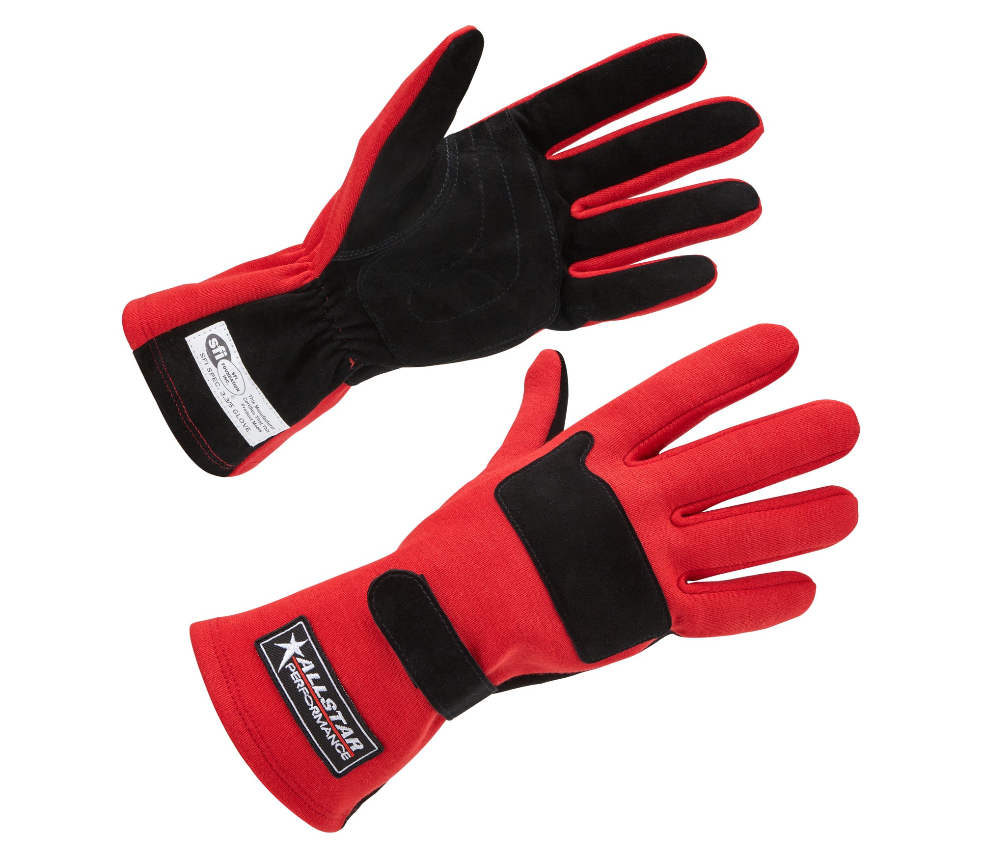 Allstar Performance Driving Gloves SFI 3.3/5 D/L Red Medium