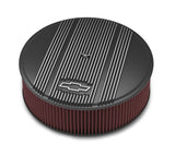 Holley 14 x 4 Air Cleaner Finned Bowtie Black