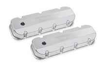 Load image into Gallery viewer, Holley BBC Billet Rail Fab. Alm Valve Covers w/.125 Hole