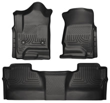 Load image into Gallery viewer, Husky Liners 15-   GM 2500HD Crew Cab Floor Liners Black
