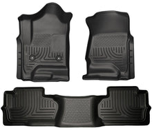 Load image into Gallery viewer, Husky Liners 15-   GM 2500HD Dbl Cab Floor Liners Black