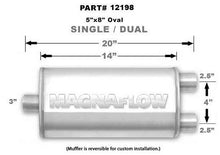 Load image into Gallery viewer, MagnaFlow Exhaust Products Stainless Muffler 3in Inlet/Dual 2.5in Out