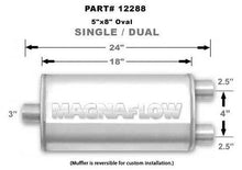 Load image into Gallery viewer, MagnaFlow Exhaust Products Stainless Muffler 3in Inlet/Dual 2.5in Out