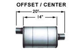 MagnaFlow Exhaust Products Stainless Muffler 3in Center In / Offset Out