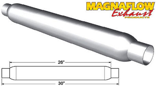MagnaFlow Exhaust Products Glass Pack Muffler 2.5in Aluminized Large