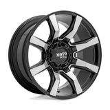 Moto Metal MO804 20X10 5X5.0/5.5 G-BLK MACH -18MM