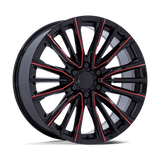 Performance Replicas PR223 22X9 6X5.5 G-BLK MILL-RD 28MM