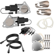 Load image into Gallery viewer, QTP Single 3in Electric Valve / Wiring / 1 Toggle Switch / 1 2.75in DIY Cutout Pipe