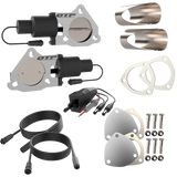 QTP Single 3in Electric Valve / Wiring / 1 Toggle Switch / 1 2.75in DIY Cutout Pipe