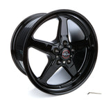 Race Star 92 Drag Star Bracket Rac er Gloss Black  17x10.5