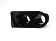 Load image into Gallery viewer, Schoenfeld Headers Pipe Shield Black Dual Outlet 3-1/2in 45 Degree