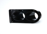 Schoenfeld Headers Pipe Shield Black Dual Outlet 3-1/2in 45 Degree