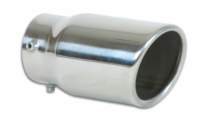 Vibrant Performance 3in Round Stainless Stee l Bolt-On Tip Single Wa