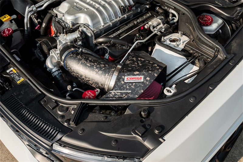 Corsa 2020-2023 Dodge Durango SRT Hellcat Carbon Fiber Air Intake w/ DryTech Forged CF - Black