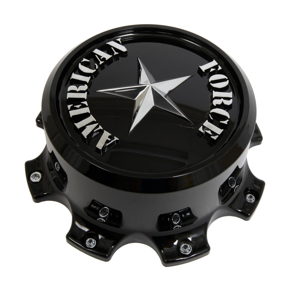 American Force 2" BLACK ABS CENTER CAP 5 LUG