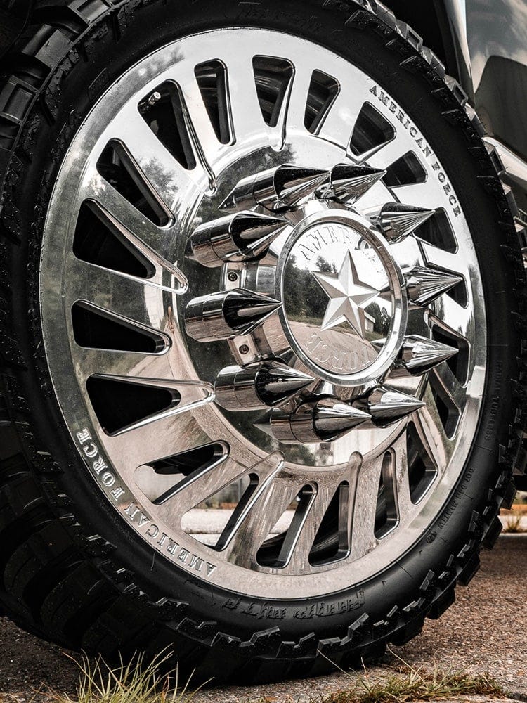American Force ABS FLAT TOP 10 LUG COVERS BLACK