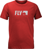 Fly Racing Fly Youth Primary Tee Red Ys
