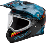 Fly Racing Trekker Cw Conceal Helmet Dual Shld Slate/Black/Red Xs