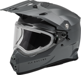 Fly Racing Trekker Cw Solid Helmet Elec Shld Grey Md