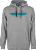 Fly Racing Fly Corporate Pullover Hoodie Grey/Blue Lg