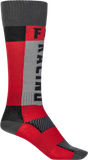 Fly Racing Mx Socks Thick Red/Grey Lg/Xl